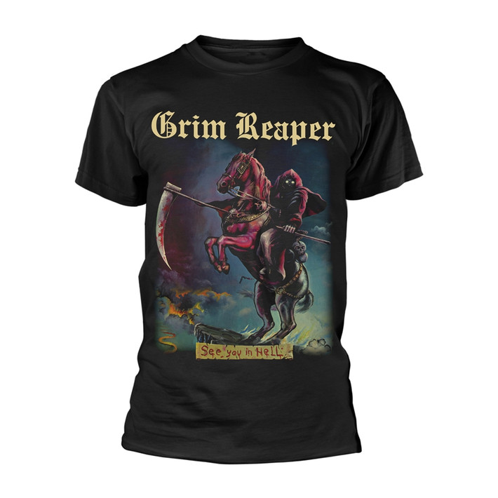 Grim Reaper 'See You In Hell' (Black) T-Shirt