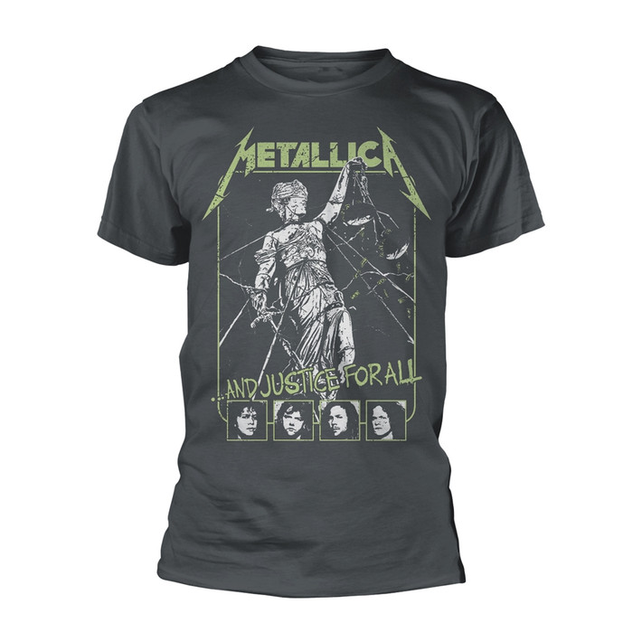 Metallica 'Justice For All Faces' (Grey) T-Shirt | Eyesore Merch
