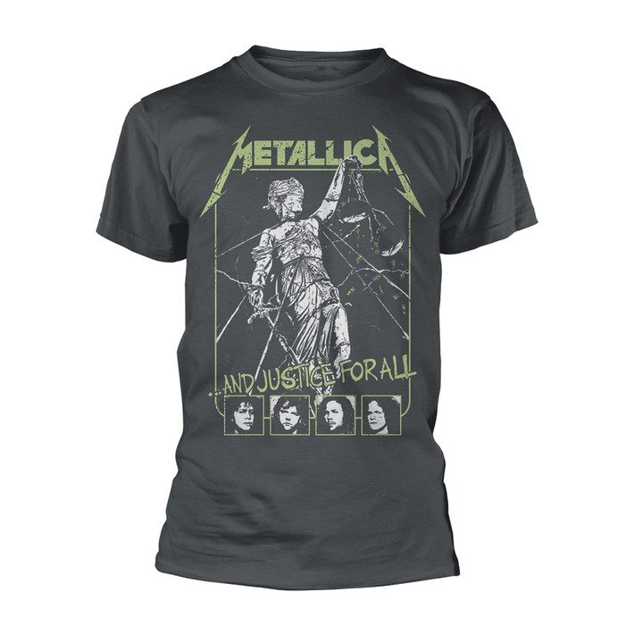 Metallica 'Justice For All Faces' (Grey) T-Shirt
