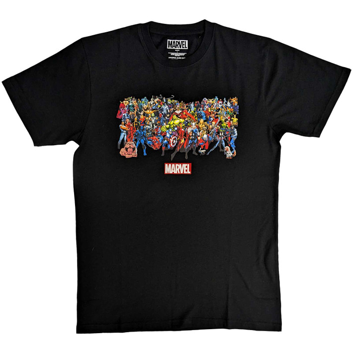 Marvel Comics 'Full Characters' (Black) T-Shirt