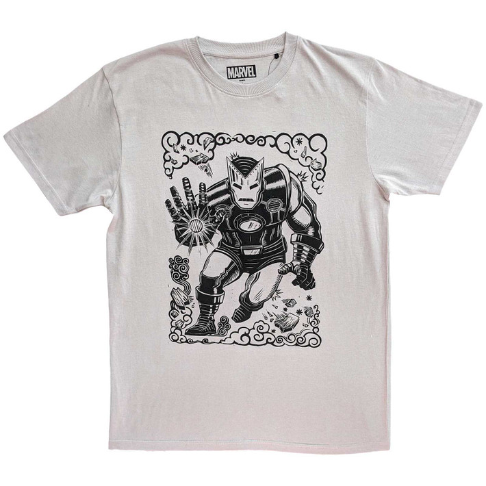 Marvel Comics 'Iron Man Sketch' (Natural) T-Shirt