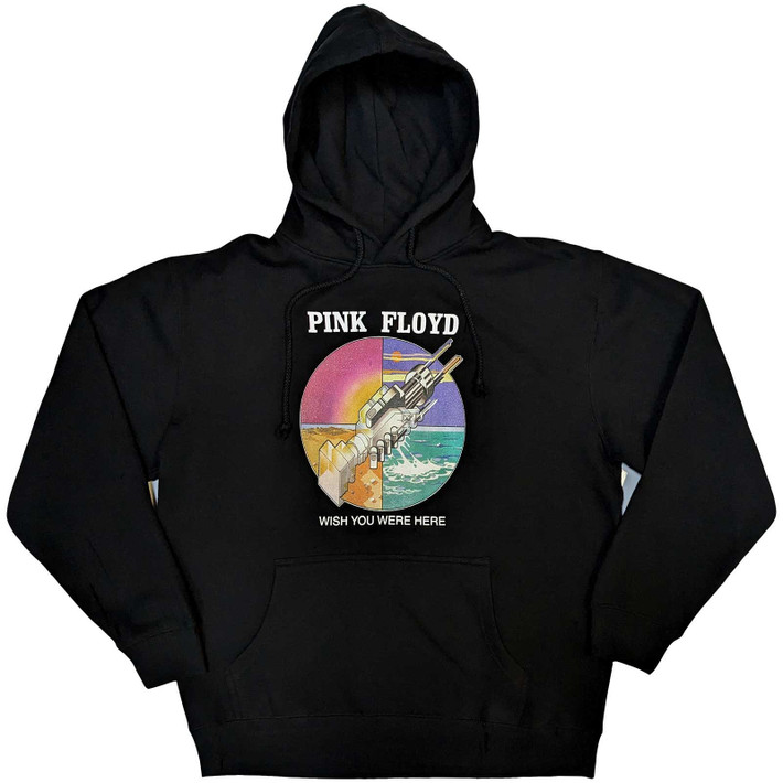 Pink Floyd 'Wish You Were Here Circle Icons' (Black) Pull Over Hoodie