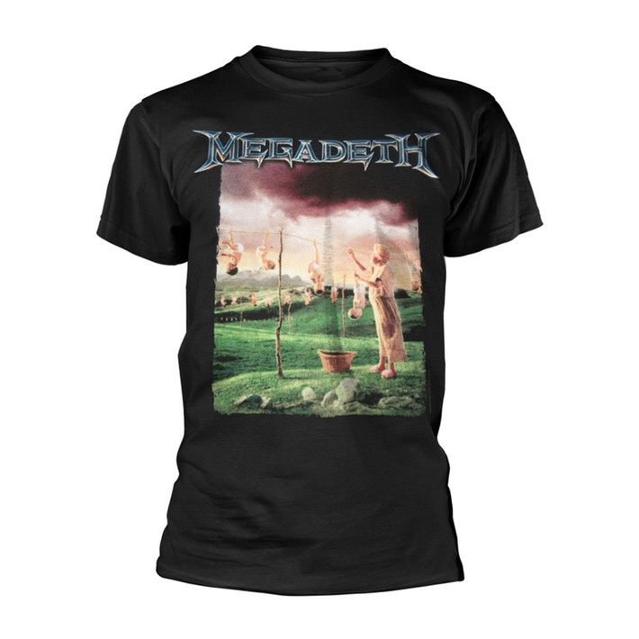 Megadeth 'Youthanasia' (Black) T-Shirt Front