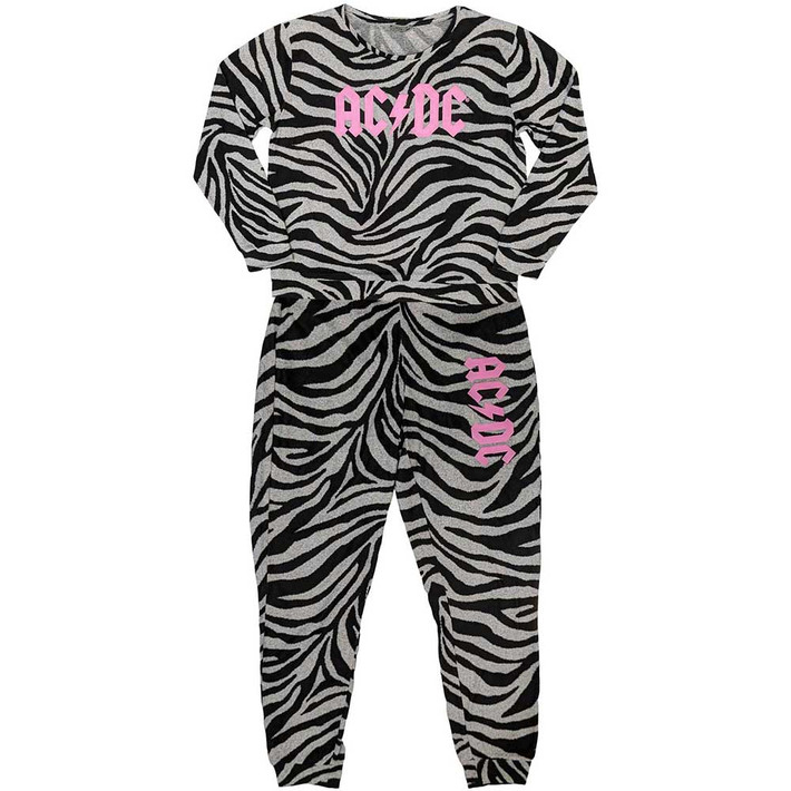 AC/DC 'Logo' (Black & White) Womens Pyjama Set