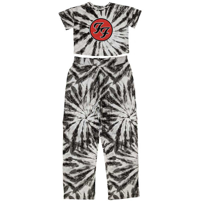 Foo Fighters 'FF Logo' (Black & White) Womens Pyjama Set