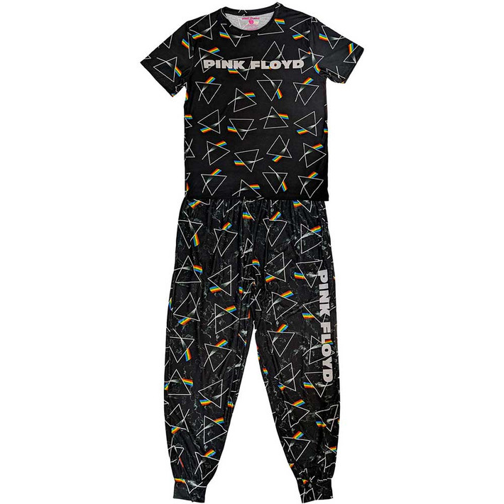 Pink Floyd 'Prism Repeat' (Black) Pyjama Set