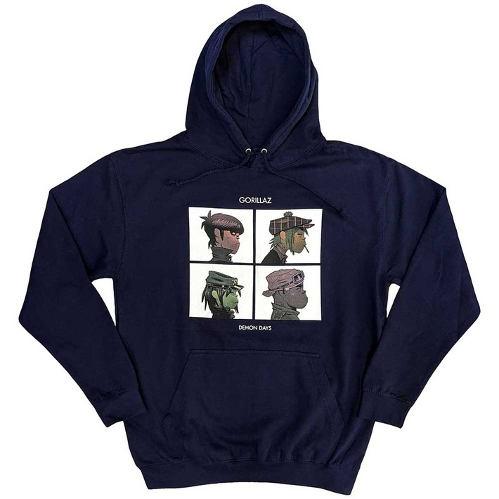 Gorillaz 'Demon Days' (Navy) Pull Over Hoodie