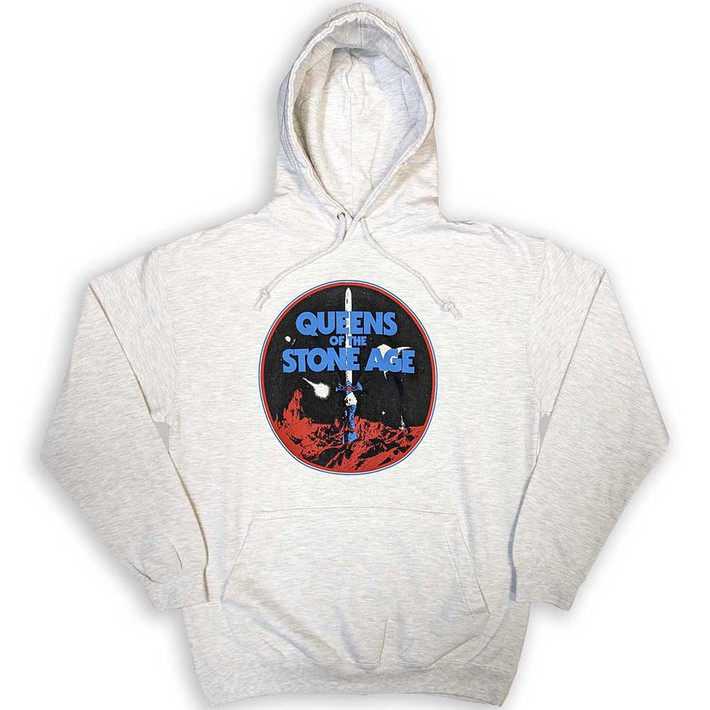 Queens Of The Stone Age 'Branca Sword' (Grey) Pull Over Hoodie