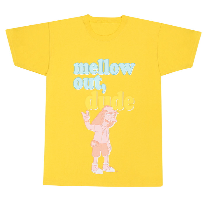 The Simpsons 'Mellow Out Dude' (Yellow) T-Shirt