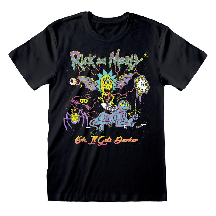 Rick And Morty 'Oh It Gets Darker' (Black) T-Shirt
