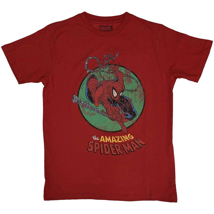 Spider-Man 'Shooting Webs' (Red) T-Shirt