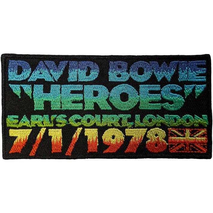 David Bowie 'Heroes Earls Court' (Black) (Iron On) Patch