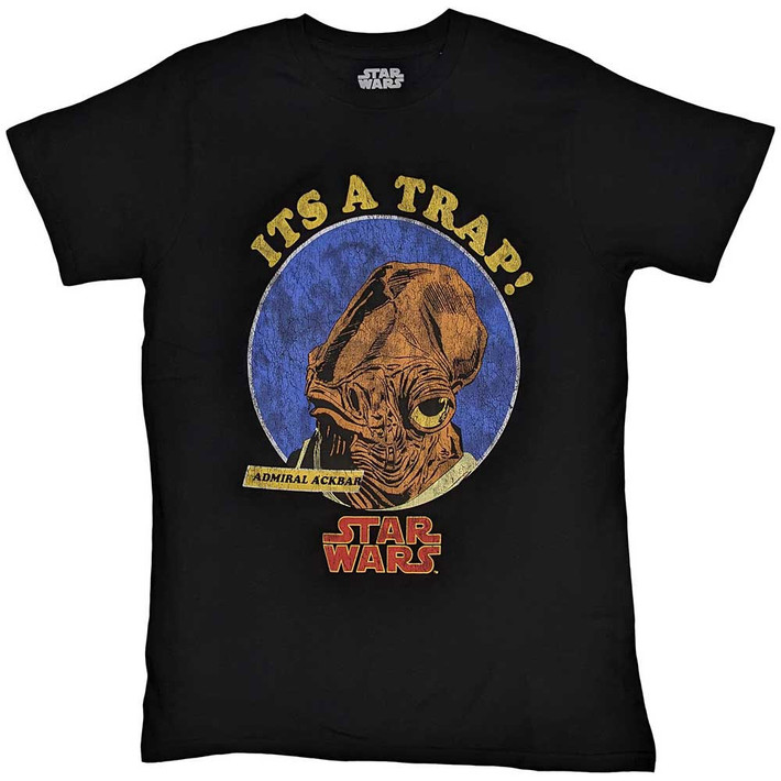 Star Wars 'Ackbar It's A Trap' (Black) T-Shirt