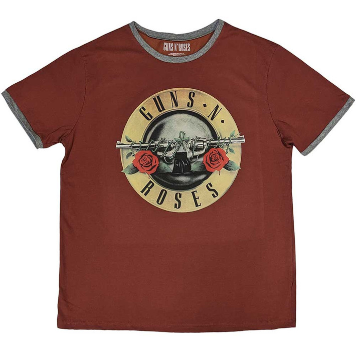 Guns N' Roses 'Classic Logo' (Red) Ringer T-Shirt