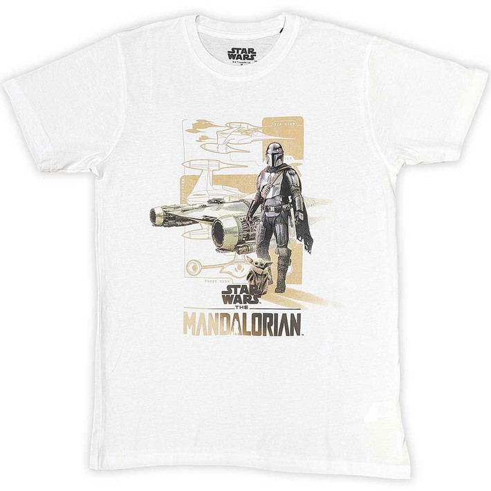 Star Wars - The Mandalorian 'Din & Grogu' (White) T-Shirt
