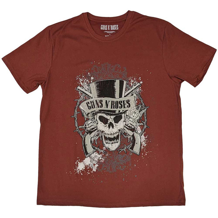 Guns N' Roses 'Faded Skull' (Red) T-Shirt | Eyesore Merch