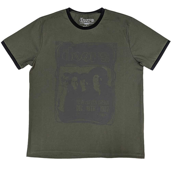 The Doors 'New Haven Frame' (Khaki Green) Ringer T-Shirt