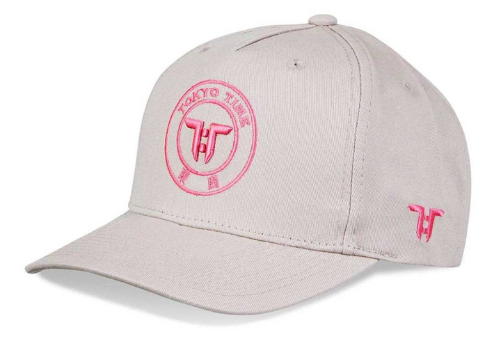 Tokyo Time 'TT Core Pink Logo' (Grey) Baseball Cap