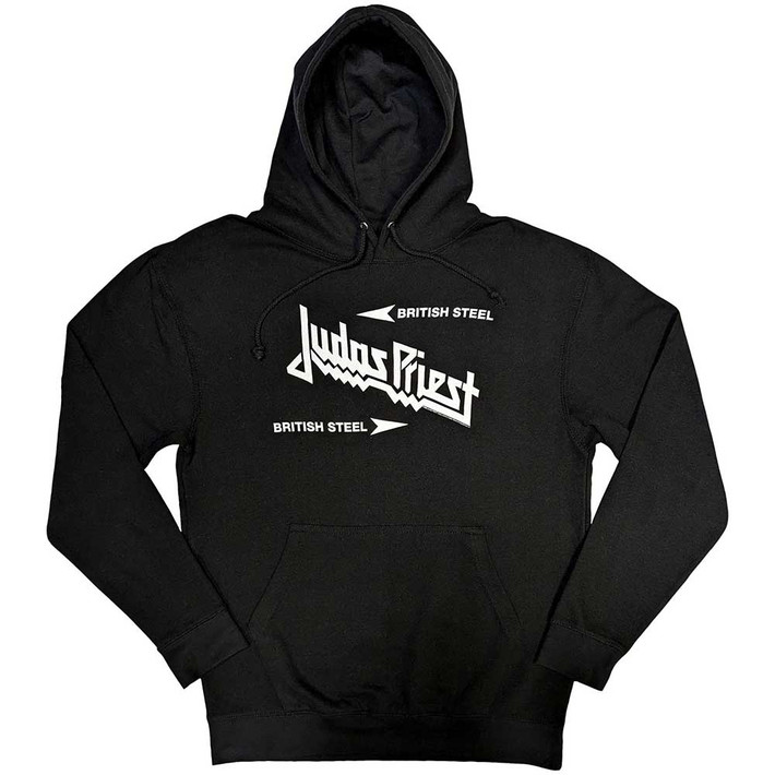 Judas Priest 'British Steel Logo' (Black) Pull Over Hoodie
