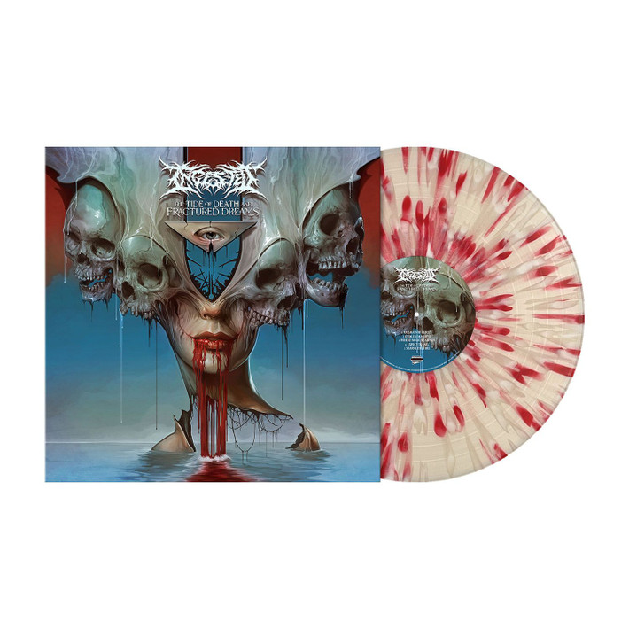 Ingested 'The Tide of Death and Fractured Dreams' LP Clear w/ Red White Splatter Vinyl