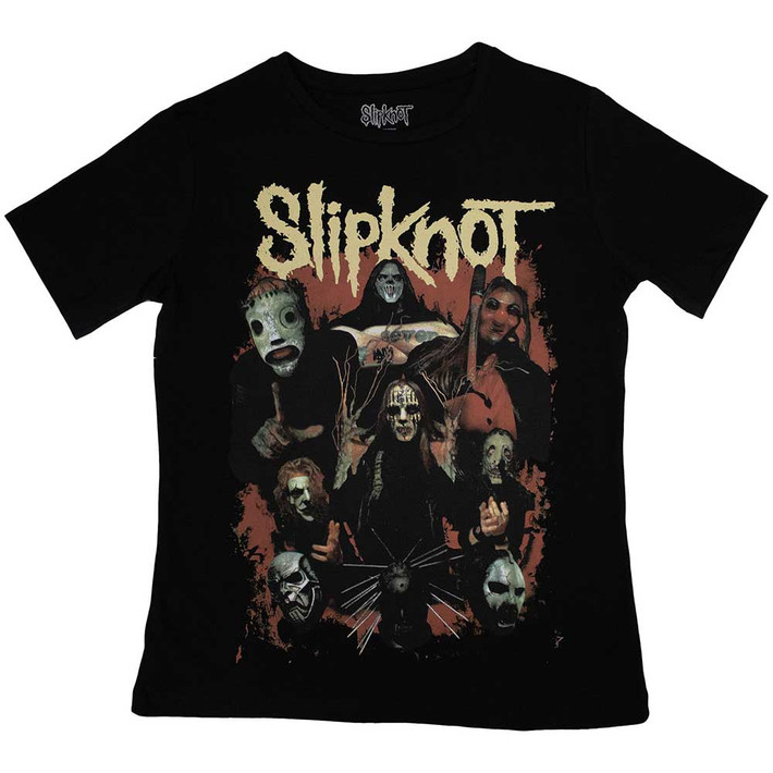 Slipknot 'Come Play Dying Back Print' (Black) Womens Fitted T-Shirt