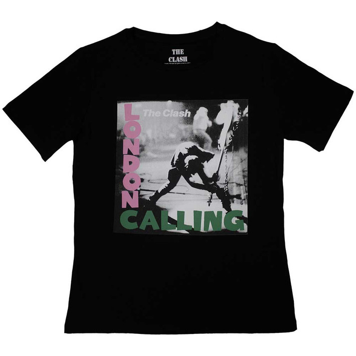 The Clash 'London Calling' (Black) Womens Fitted T-Shirt