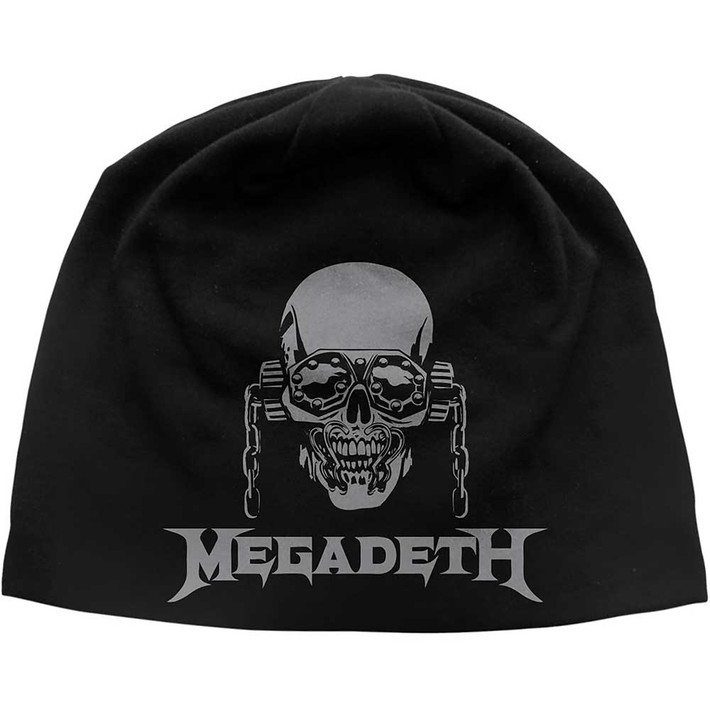 Megadeth 'Vic / Logo JD Print' (Black) Beanie Hat