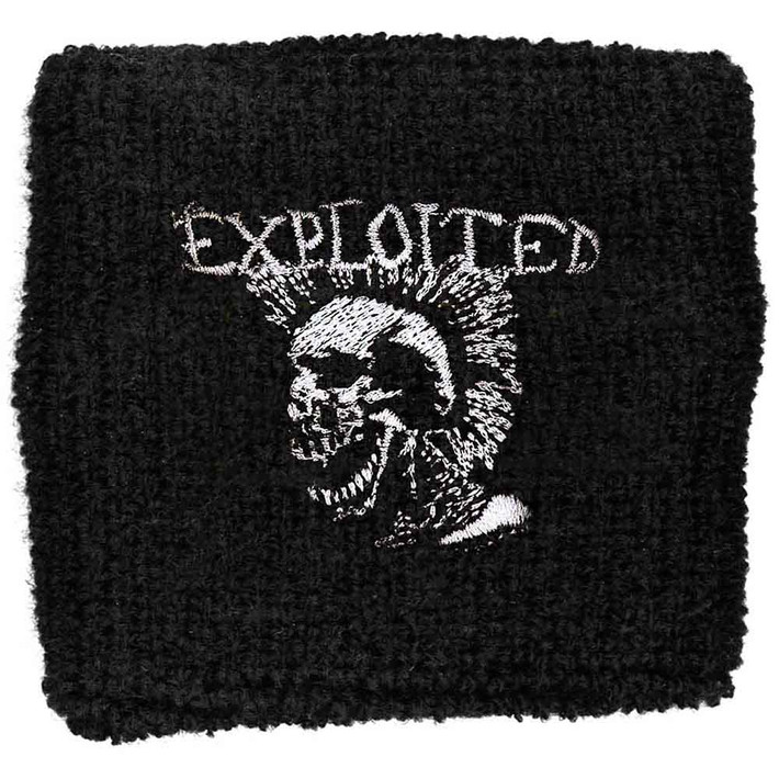 The Exploited 'Mohican Skull' (Black) Wristband
