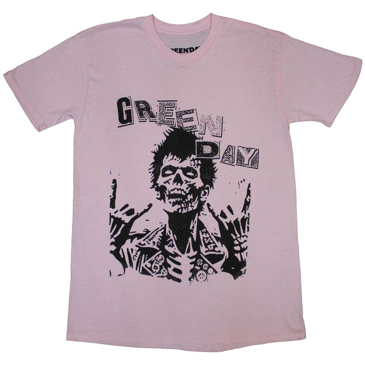 Green Day 'Savior Zombie' (Pink) T-Shirt