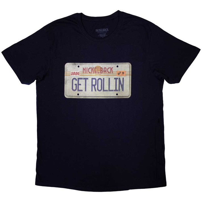 Nickelback 'License Plate' (Navy Blue) T-Shirt
