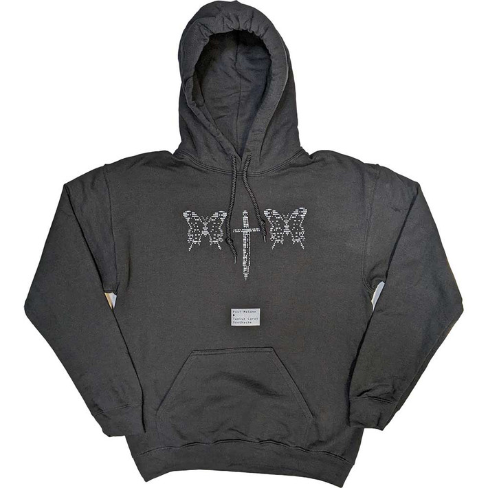 Post Malone 'Butterfly Knife' (Grey) Pull Over Hoodie