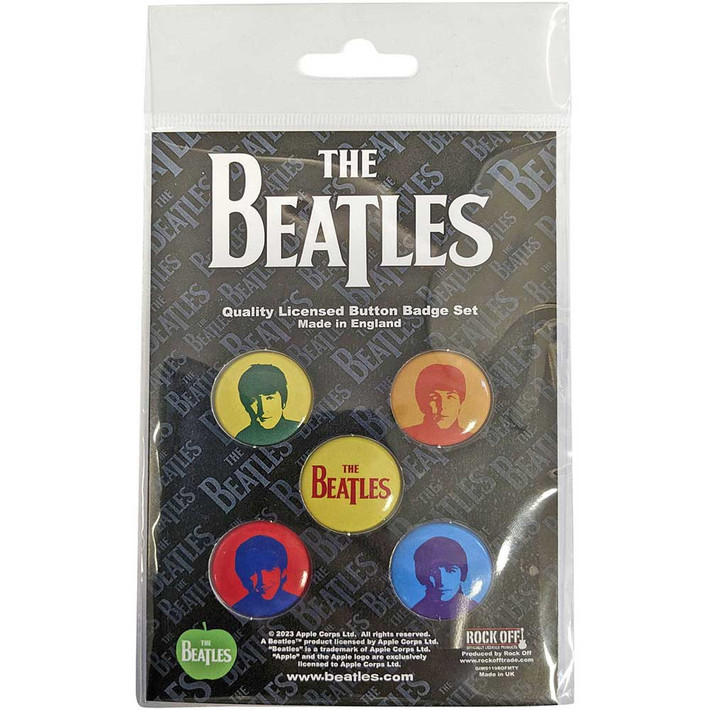 The Beatles 'J,P,G&R Coloured' Button Badge Pack