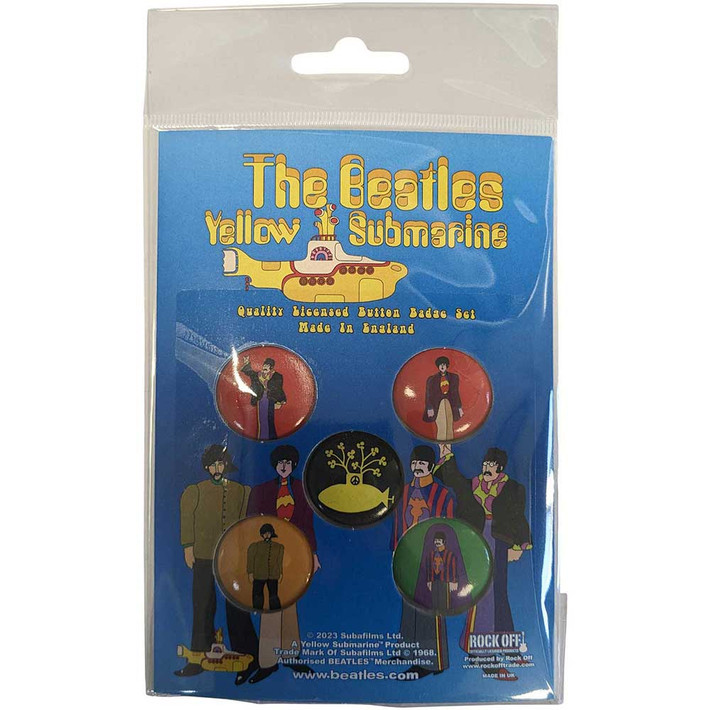 The Beatles 'Yellow Submarine' Button Badge Pack