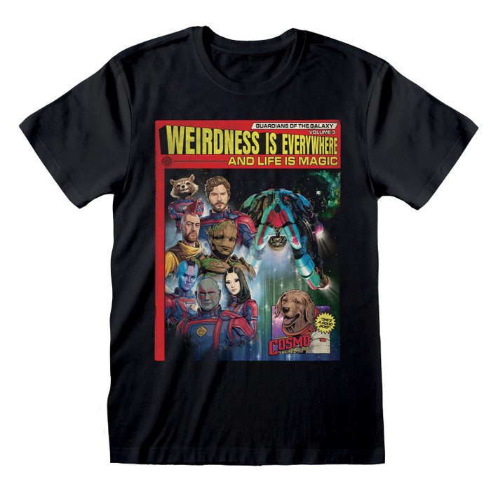 Guardians Of The Galaxy 'Magazine' (Black) T-Shirt