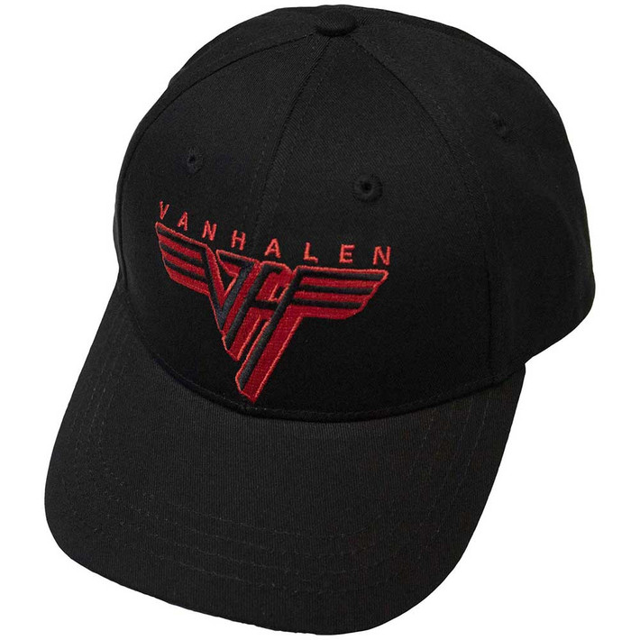 Van Halen 'Classic Red Logo' (Black) Baseball Cap