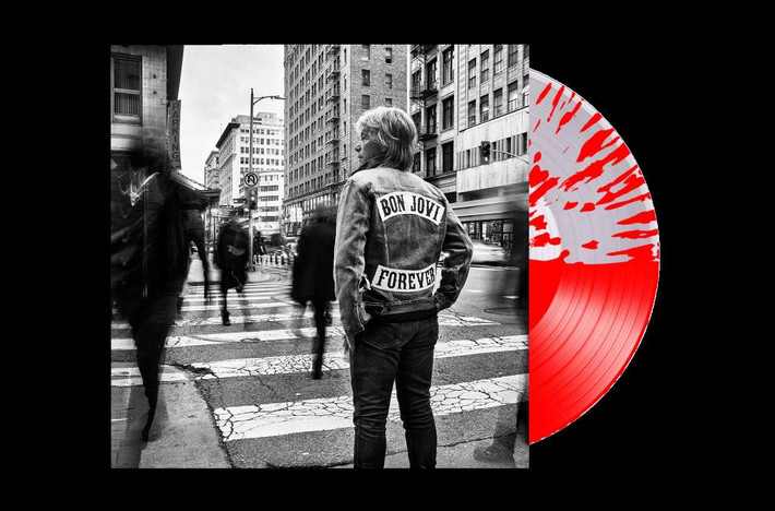 PRE-ORDER - Bon Jovi 'Forever' LP Candy Apple Red/Clear Translucent Half And Half Vinyl -  RELEASE DATE 7TH JUNE 2024