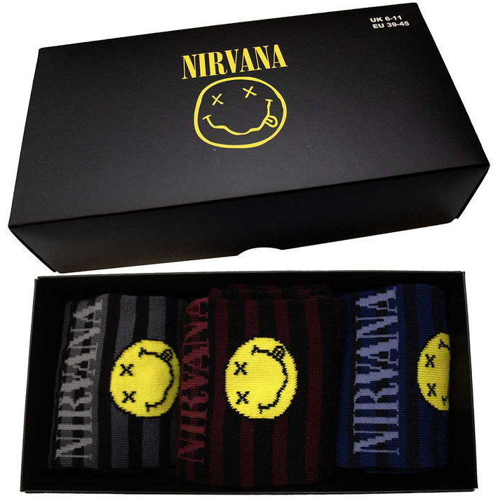 Nirvana 'Smile Stripes' (Multicolour) Socks Set (One Size = UK 6-11)