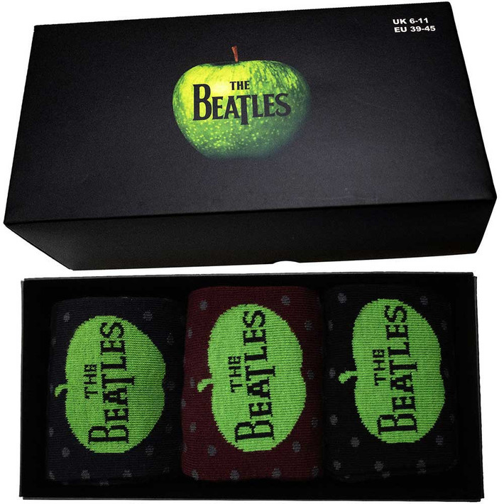 The Beatles 'Apple & Spots' (Multicolour) Socks Set (One Size = UK 6-11)