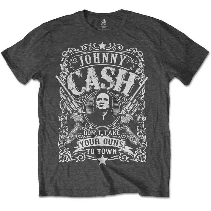 Johnny Cash 'Don't Take Your Guns To Town' (Charcoal) T-Shirt
