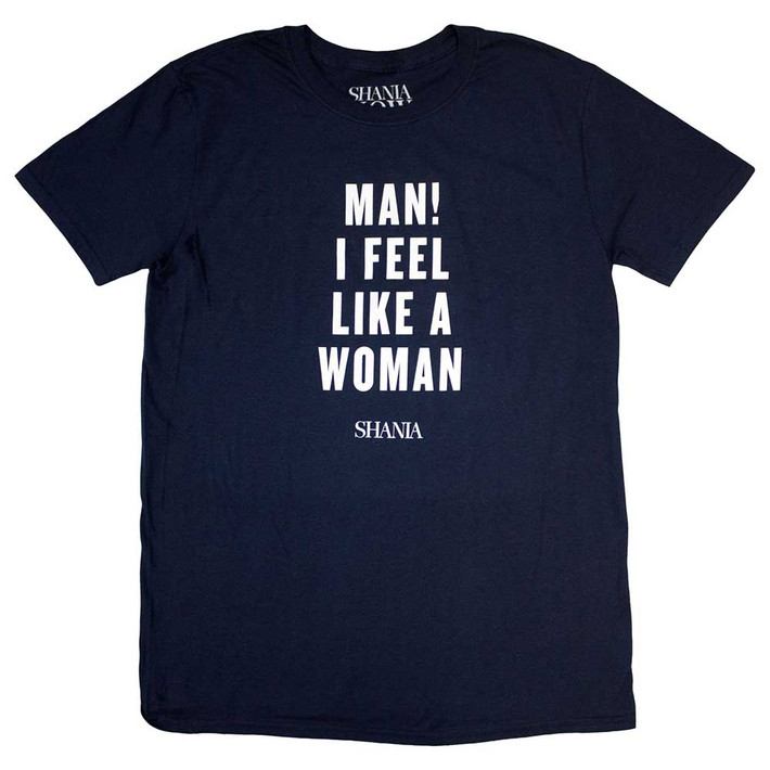 Shania Twain 'Feel Like A Woman' (Navy) T-Shirt