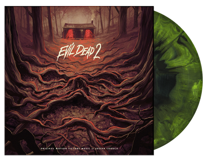 'Evil Dead 2' Original Soundtrack LP Green & Black Hand Poured Vinyl
