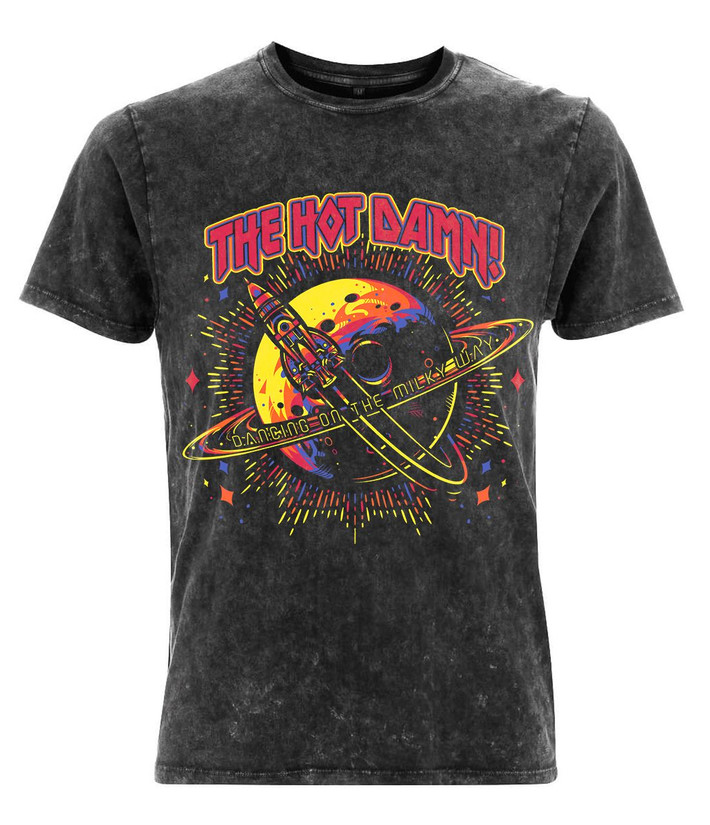 The Hot Damn! 'Dancing On The Milky Way' (Acid Wash) T-Shirt