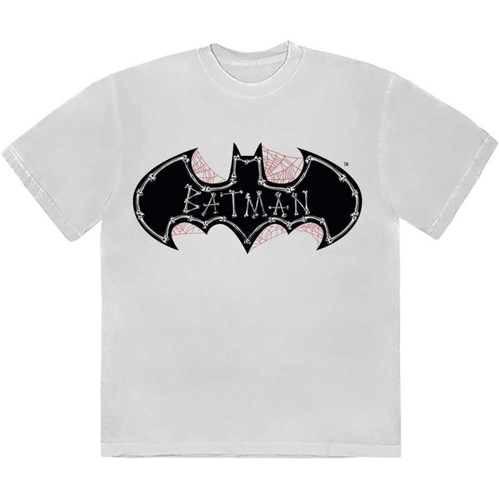 Batman 'Bat Skull & Cobwebs' (White) T-Shirt
