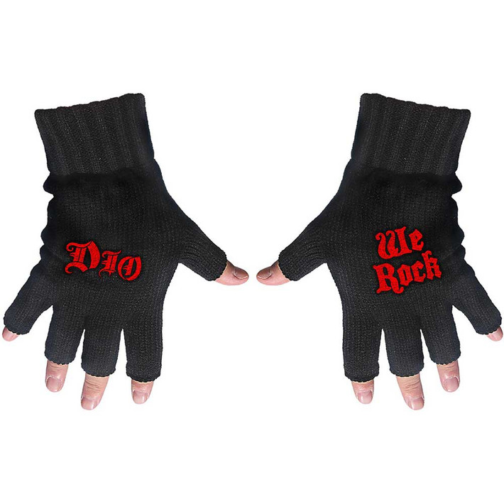 Dio 'We Rock' Fingerless Gloves