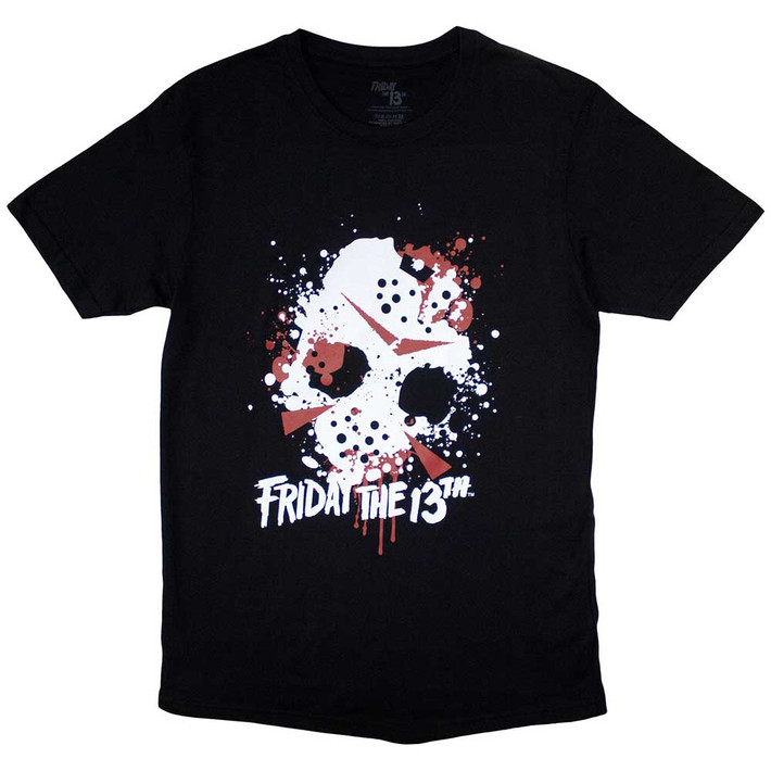 Friday The 13th 'Jason Blood Splat' (Black) T-Shirt