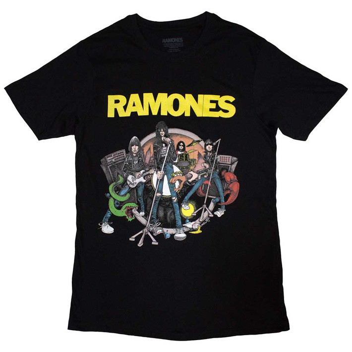 Ramones 'Cartoon Band' (Black) T-Shirt