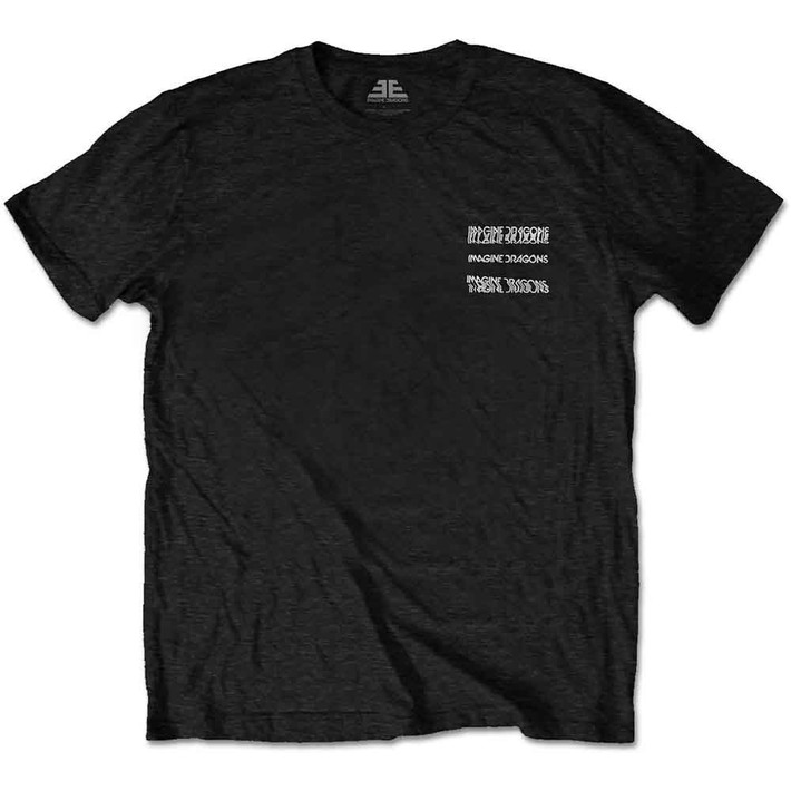 Imagine Dragons 'Man Glitch' (Black) T-Shirt Front Print