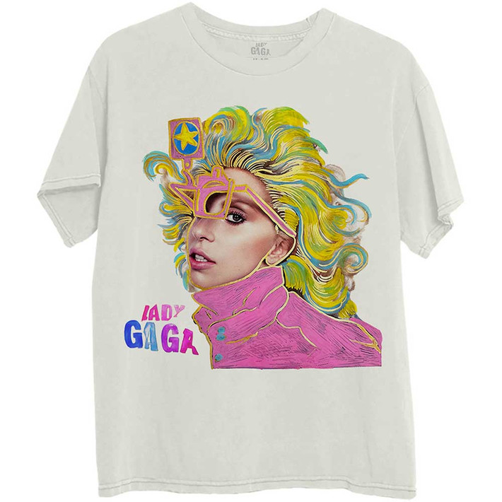 Lady Gaga 'Colour Sketch' (Natural) T-Shirt