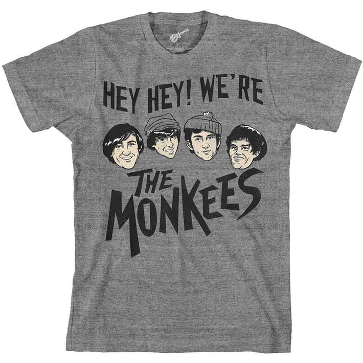 The Monkees 'Hey Hey!' (Grey) T-Shirt