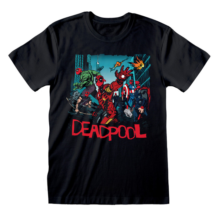 Deadpool 'Avengers Spoof' (Black) T-Shirt